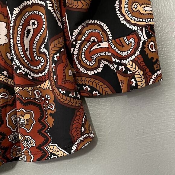 Studio 1940 Size Small Brown Stretch Knit Top Y2K Goblincore Boho Festival Retro - Picture 7 of 11